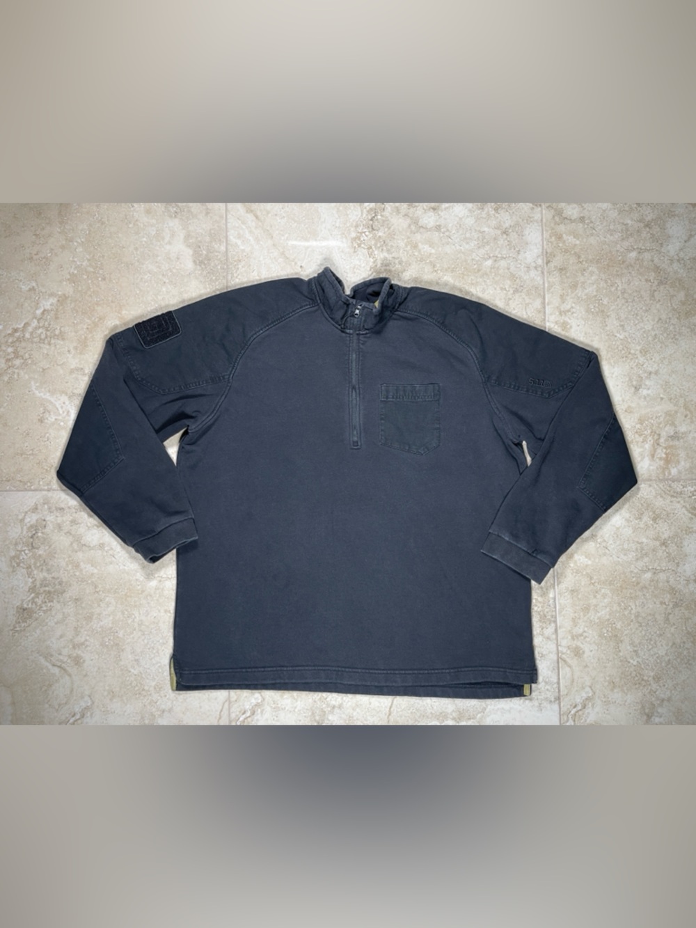 5.11 Tactical Black Quarter-Zip Field Shirt Jacket